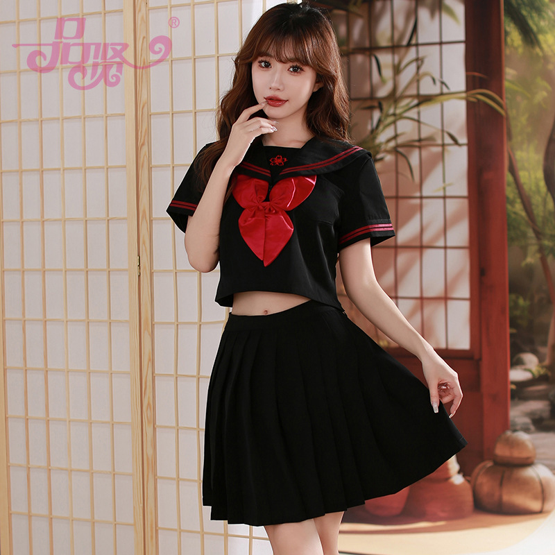 GUANGXIANG JK 유니폼 일본식 부드러운 소녀 스커트 간사이 스커트 슬레이어 세트 두 학생 세트 대학 스타일 세트 클래스 세트