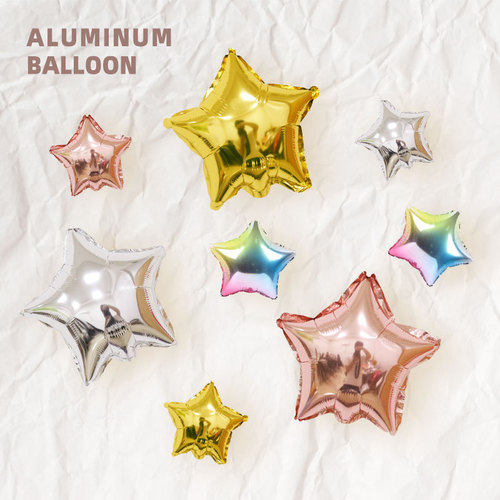 10-inch aluminum film balloon, five-pointed star small aluminum foil balloon, birthday party decoration supplies star balloon