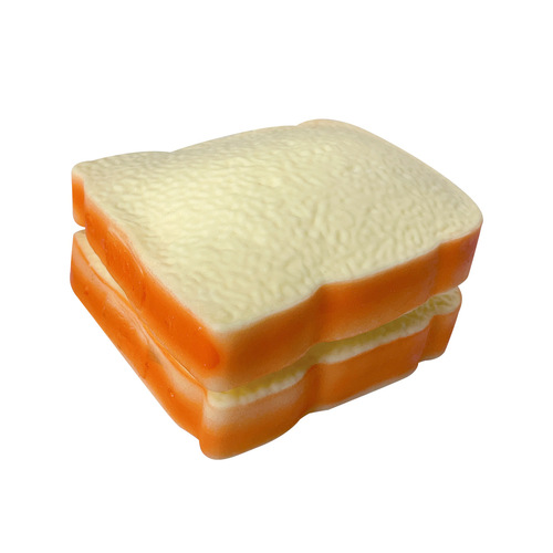 Yiwu wholesale cross-border new and unique flour toast TPR squeeze fun promotional goods student stress relief and venting toys