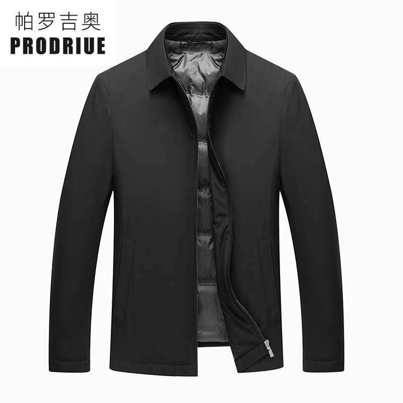 가을과 겨울 새로운 바람 오리 다운 코트 따뜻하고 편안한 단색 다운 재킷 남성 캐주얼 비즈니스 코트 도매