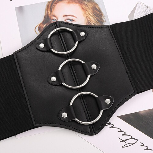 Temu hot selling European and American fashion elastic belt for women retro girdle belt decorative shirt skirt belt
