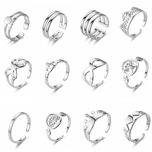 fashion jewelry adjustable titanium steel couple ring