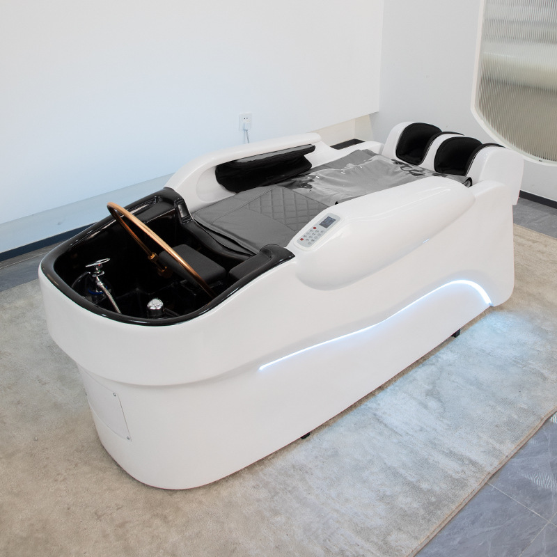 Barbería inteligente lavabo de masaje eléctrico cama de belleza lavabo cama de lavado cama de masaje especial salón de peluquería cama de lavado image 7