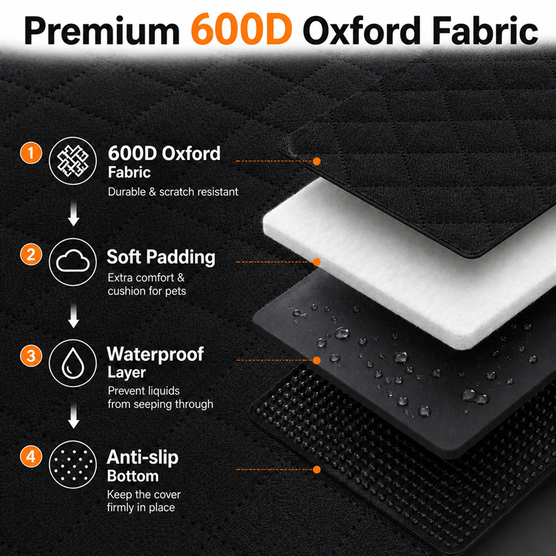 Amazon trunk Car Pet Mat universal car trunk mat cloth anti-dirty waterproof car dog cushion