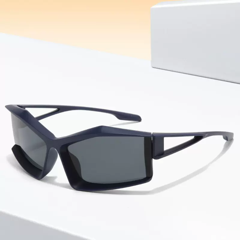 GLAZZY未来科技感太阳镜包裹式机械风格墨镜猫眼骑行眼镜网红凹造