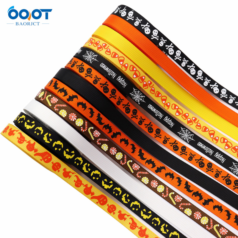 Baotong Ribbon Halloween Ribbon 1cm Small Size Set Ribbon Holiday Gift Box Decorative Ribbon Handmade DIY Ribbon Baotong Ribbon Halloween Ribbon 1cm Small Size Set Ribbon Holiday Gift Box Decorative Ribbon Handmade DIY Ribbon