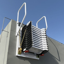 室内室外家用梯子升降阁楼伸缩木楼梯折叠拉伸壁挂式