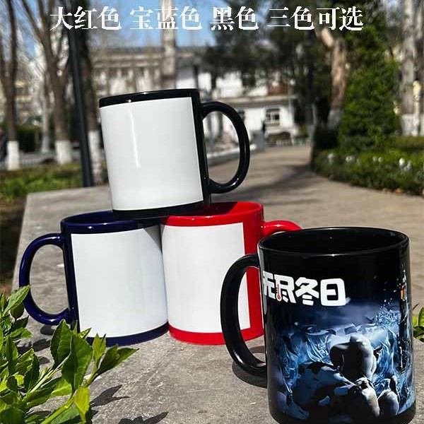 Un pedido mínimo de 11oz patrón de taza área de origen impresión de taza de cerámica taza de flor horneada impresión de sublimación de vidrio