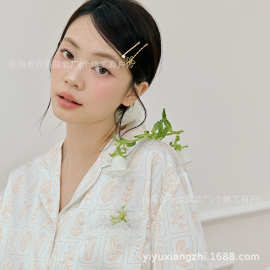 26夏款方格花短袖长裤蕾丝冰丝睡衣女温婉休闲舒适女士家居服套装