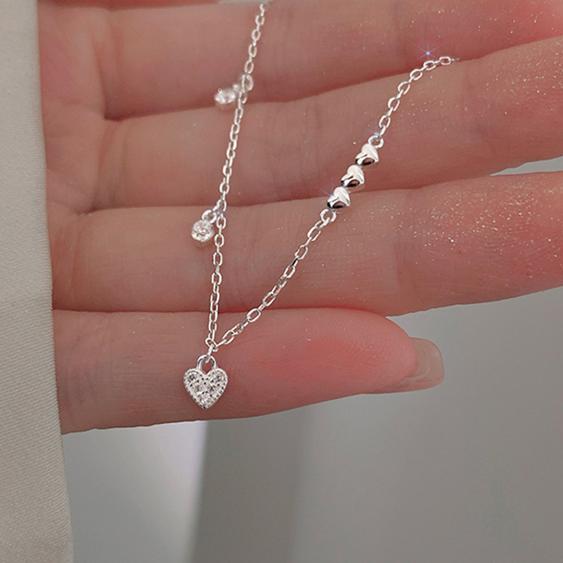 Flash Diamond Gloss Love Bracelet Women's Simple Creative Niche Design Sense ins Cold Style Girlfriend Bracelet Women