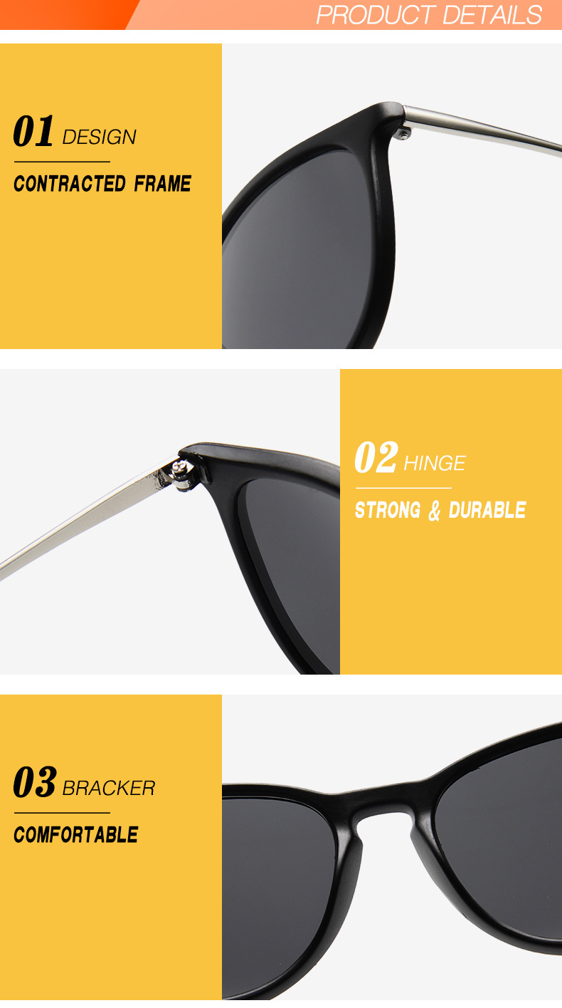 European and American Trend New Sunglasses Fashion Sunglasses Internet Popular Same Style Semi-metal Toad Glasses 4171_voghion.com