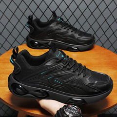 Men's shoes, sports shoes, spring and autumn new breathable casual shoes, teenagers and students running shoes, fashionable thick-soled dad shoes