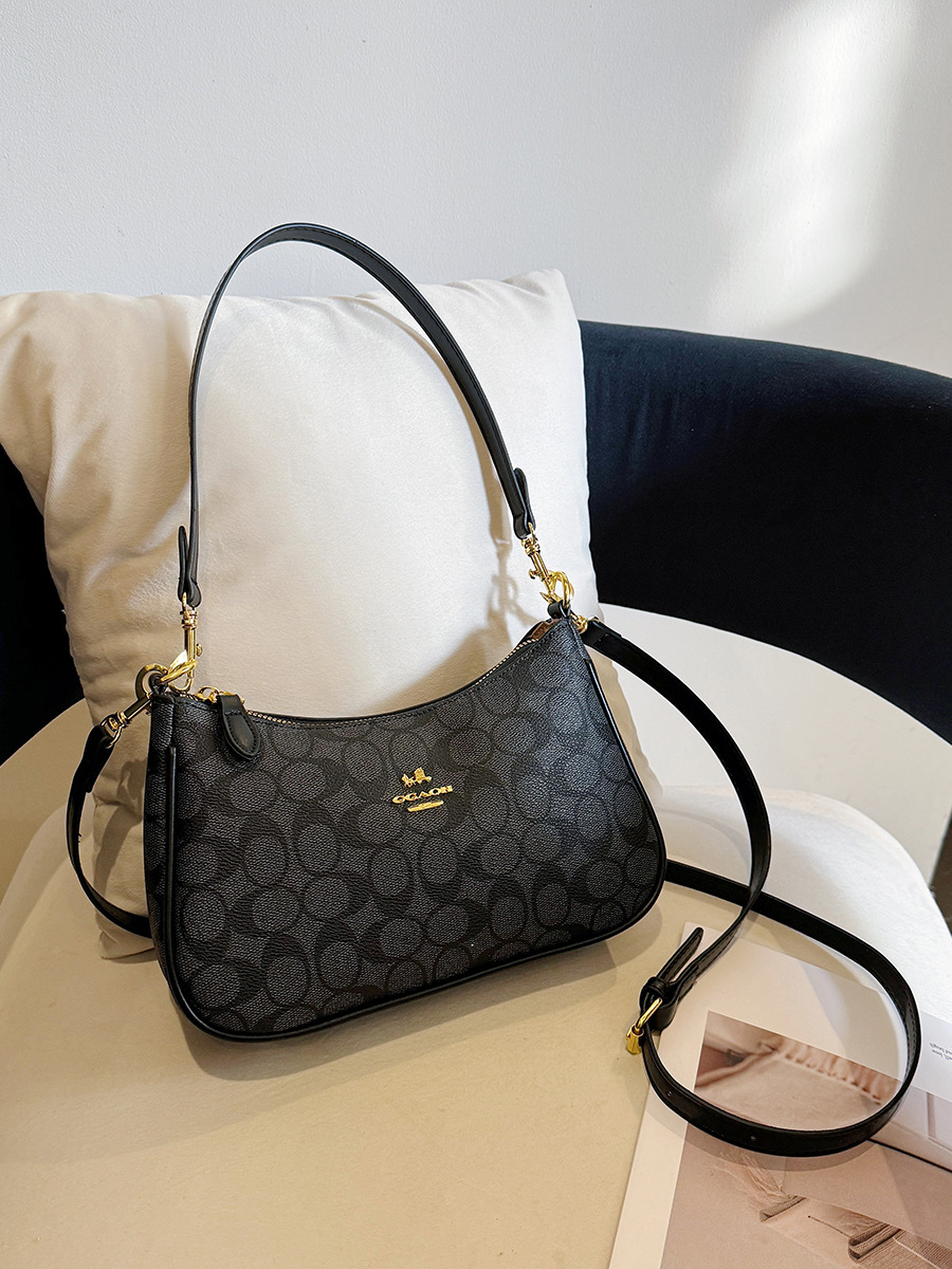 2025 nuevo bolso de media luna de fábrica original Kouc bolso de mujer bolso de brazo de moda de hombro portátil bolso de mahjong