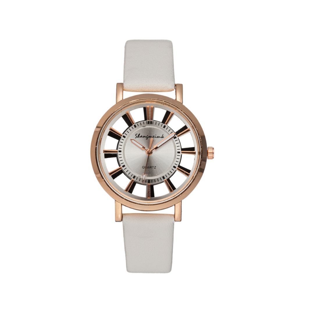 Nuevo reloj creativo de comercio exterior con correa de engranajes hueca 8312 para hombre, reloj de cuarzo moderno para mujer, reloj simple para hombre.