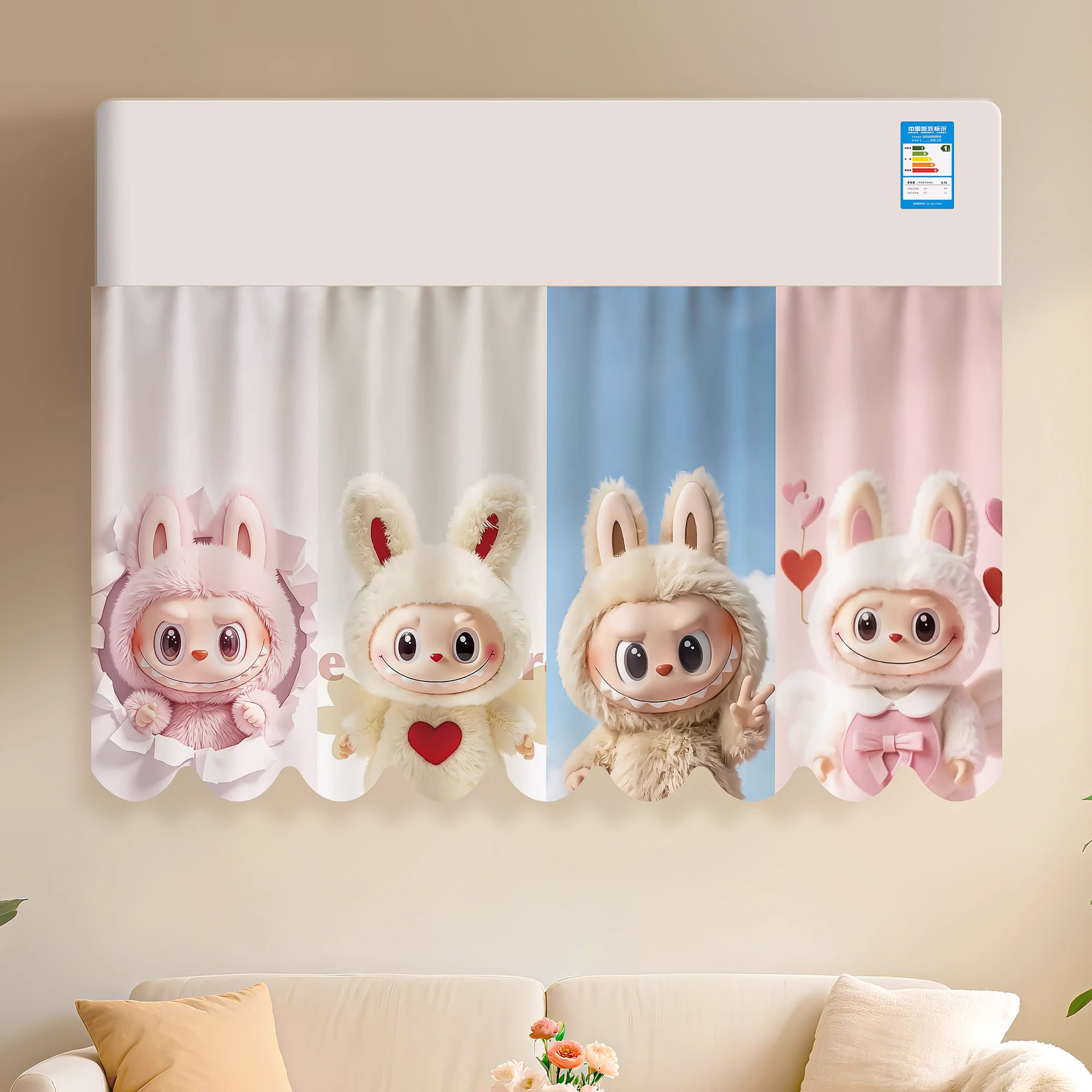 Cortina del parabrisas del aire acondicionado, anti-soplado directo, parabrisas para bebés de confinamiento, salida de aire universal colgante, artefacto de la cubierta de aire acondicionado