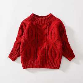 亲子装毛衣一家三口过年红色外套圣诞旦新年衣服四口炸街全家装冬