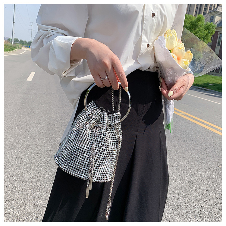 Rhinestone bucket bag voor dames, modieuze handtas en schoudertas_voghion.com