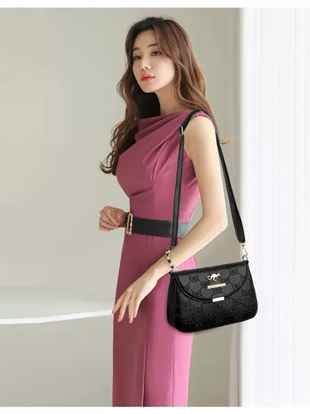 Textured Leather Women's Bag, Mom Bag, Fashionable Casual Everyday Versatile Travel Phone Bag, Coin Purse, Key Bag, Small Bag