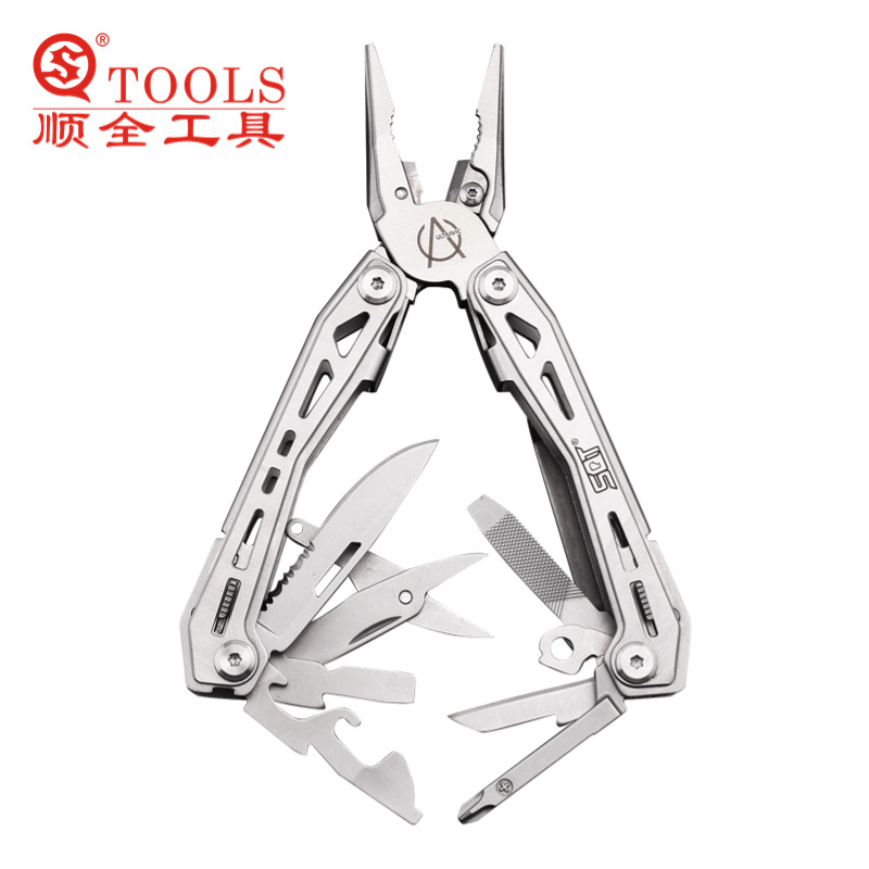 SQT Shunquan multi-funcional alicates transfronterizos acampar al aire libre caliente plegable multi-funcional herramienta de combinación Multi-propósito cuchillo alicates