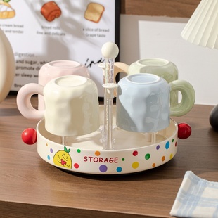 ✅ Ceramic Water Cup Set for Home Living Room, High Temperature Resistant Cup, Good-Looking Hospitality Tea Cup, Mug, Housewarming Cup