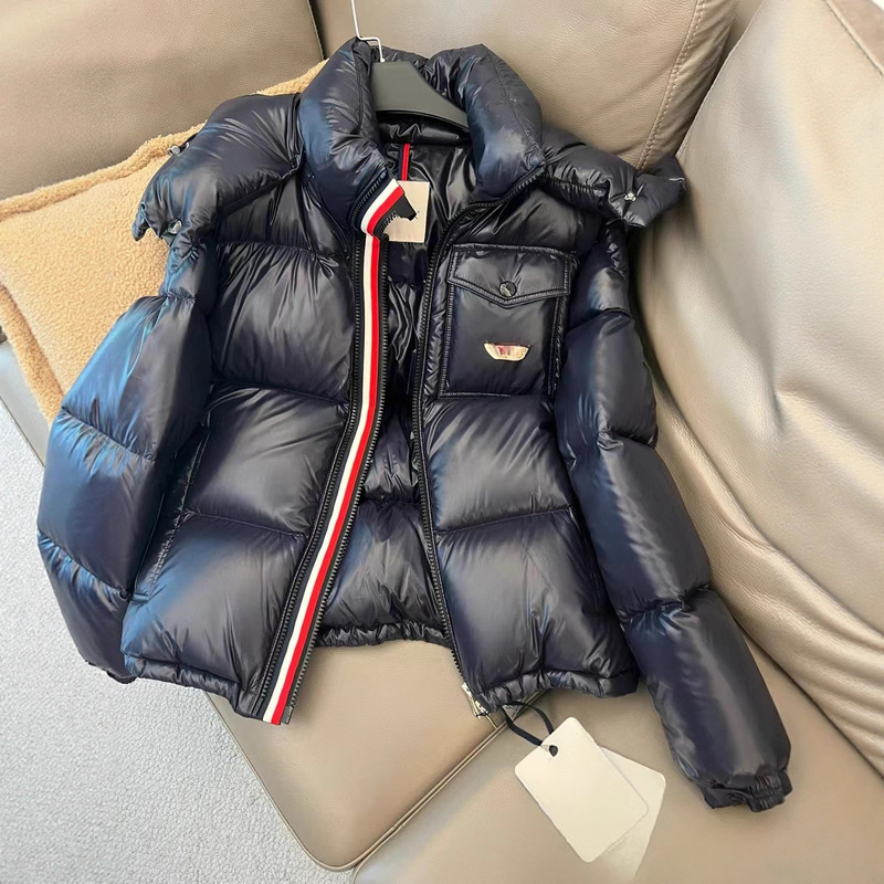 Three-Color Woven Bag down Jacket with Three-Color Woven Bag for Men and Women in Winter White Goose down