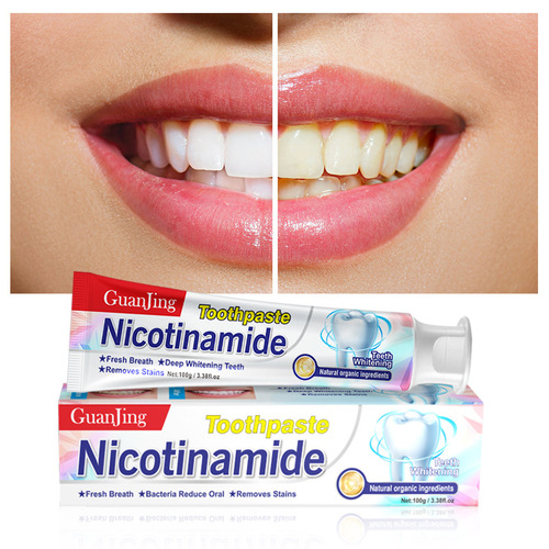 Cross-border niacinamide toothpaste cleans, removes tooth stains, removes bad breath, protects gums, solidifies teeth, whitens toothpaste wholesale toothpaste