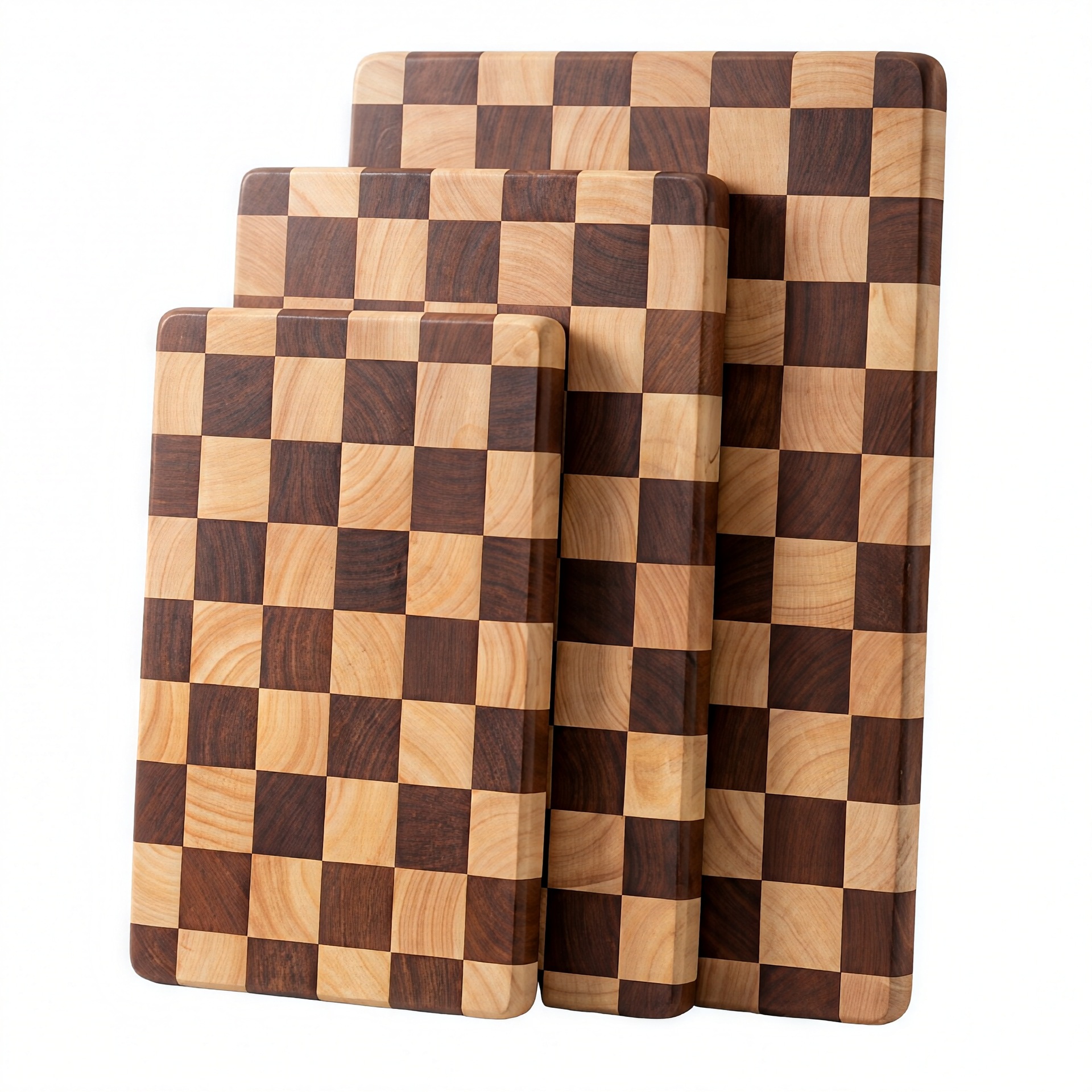 Cross-border checkerboard cutting board, household chopping board, mosaic cutting board, kitchen food preparation board, fruit solid wood chopping board