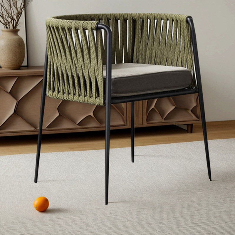 Silla de ratán al aire libre nórdico, silla de ratán, mesa y silla de comedor, patio, diseñador de terraza, hotel al aire libre, balcón familiar, oferta especial