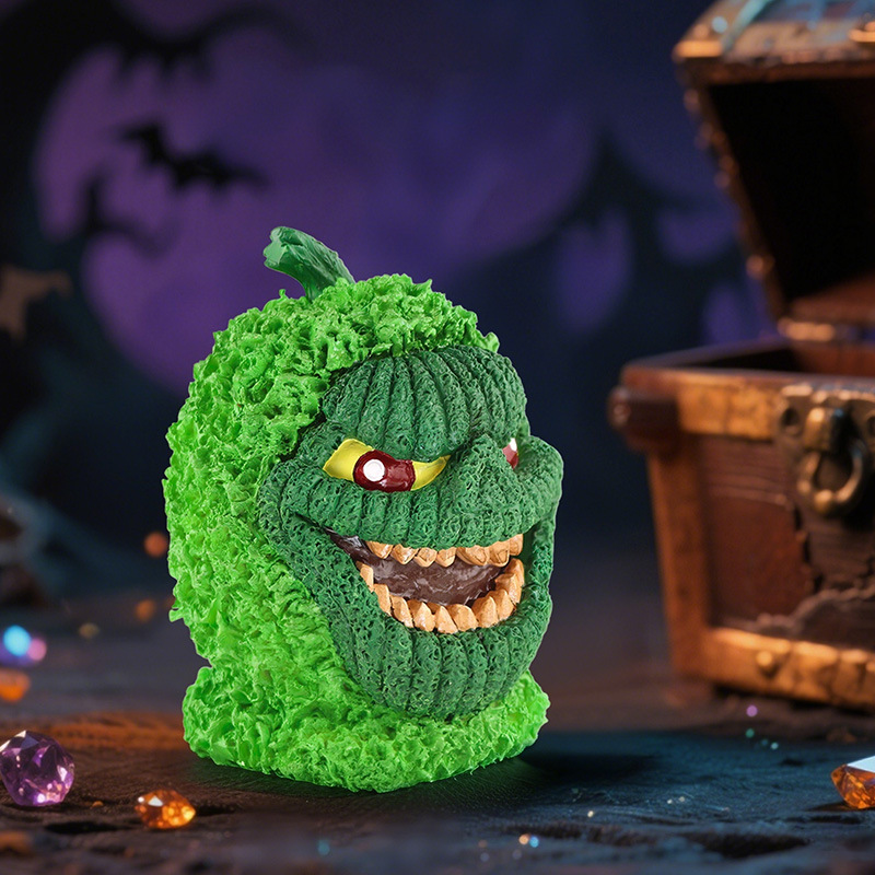  New Halloween Personality Green Pumpkin Monster Ornaments Desktop Trendy Funny Atmosphere Decoration Ornaments