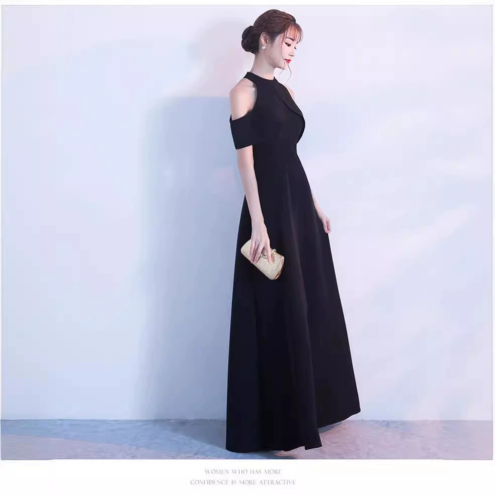 Evening dress, Korean style, fitted princess silhouette, floor-length 135 cm, twisted wire detail