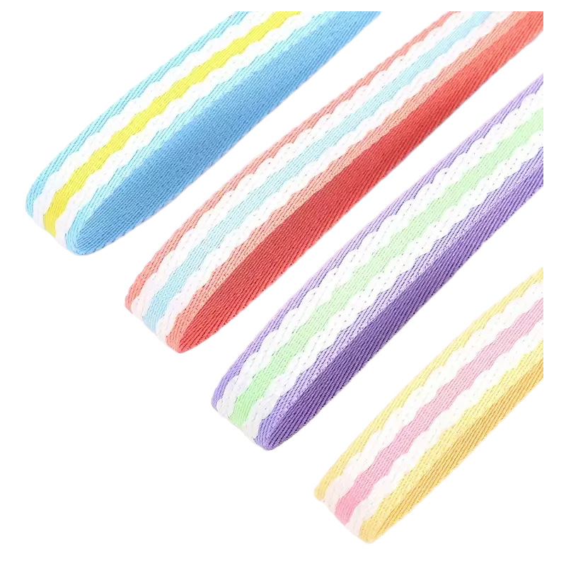 poliéster y algodón entre la cinta de color mascota cuerda de tracción perros gatos collares accesorios decorativos hechos a mano arco iris cinta trenzada joyas