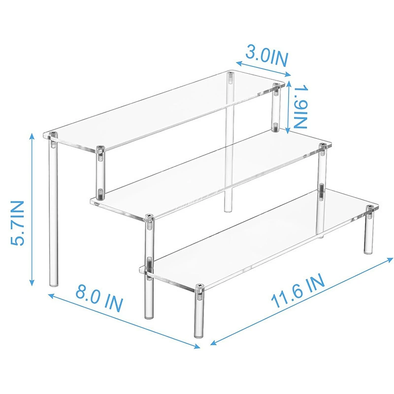Трансграничный эксклюзивный прозрачный акриловый дисплей ступенчатая съемная полка для хранения многослойной слепой коробки ручной витрины