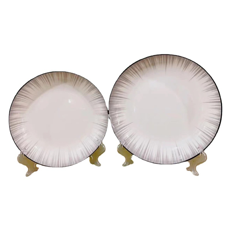 Vajilla de cerámica Tazón de fuente hogar tazón de sopa grande tazón de fideos tazón de arroz tazón de desayuno Nordic plato de arroz de alto sentido plato de fruta dos yuanes tienda