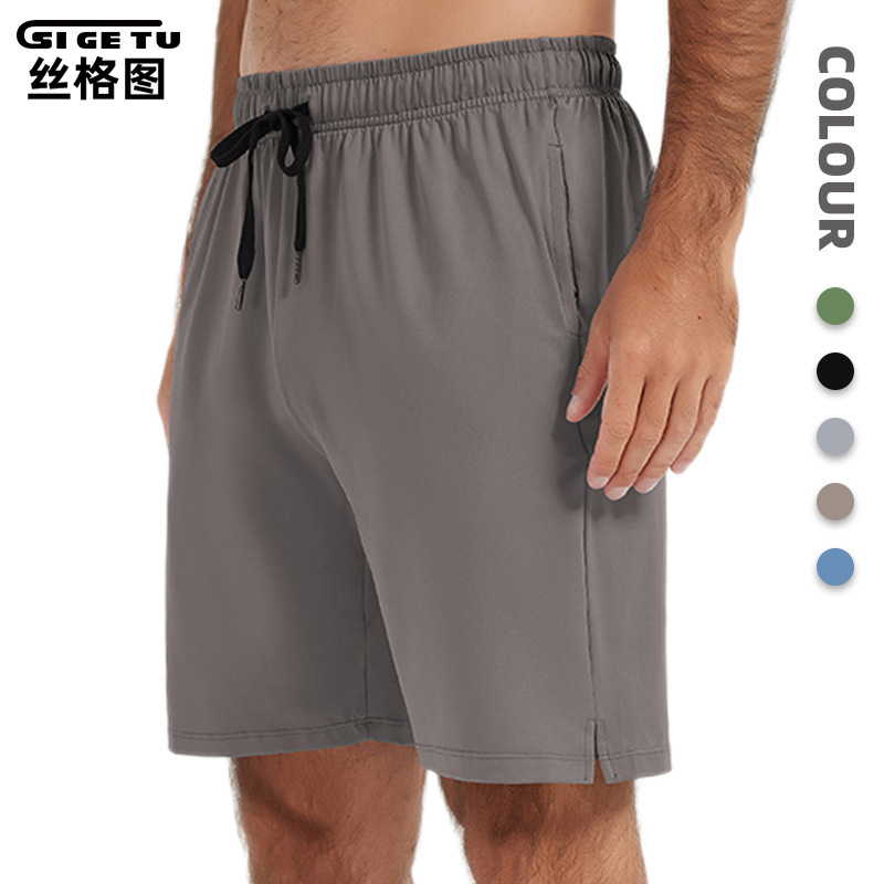 Amazon Cross-Border Sports Basketball Shorts for Men, Summer Drawstring Pocket Gym Shorts, Outdoor Training Running Shorts