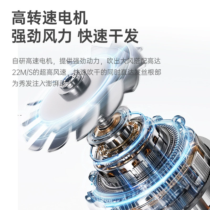 Бытовой высокоскоростной фен с отрицательными ионами, уход за волосами, тихая быстрая сушка, для общежития, мощный фен