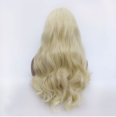 Peruca de encaje de oro claro de comercio exterior de moda para mujeres onduladas LW0005
