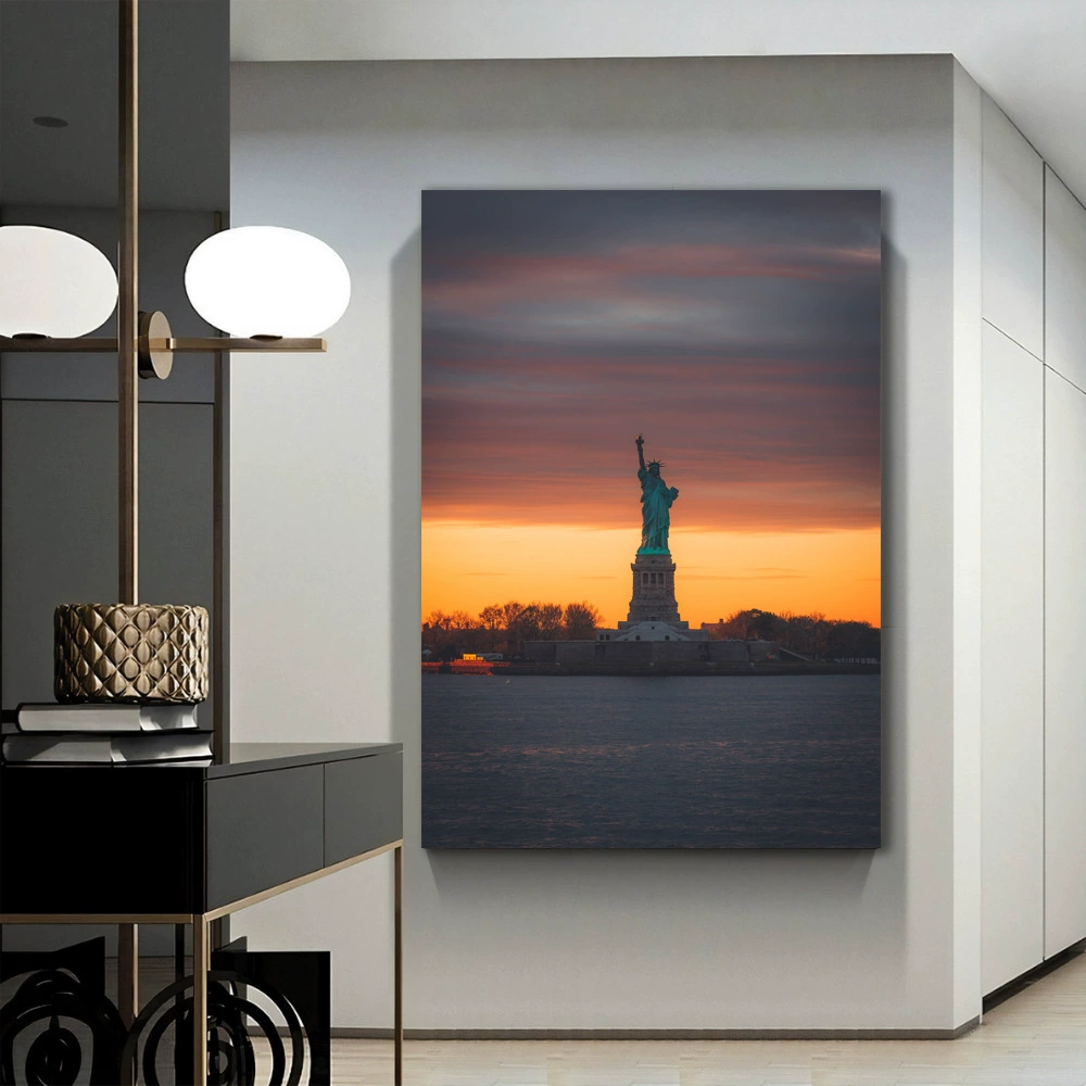 Лучшие продажи Amazon Statue of Liberty подвешенная живопись, чернила на холсте, живопись для гостиной и спальни, декоративная картина, оптом 2976