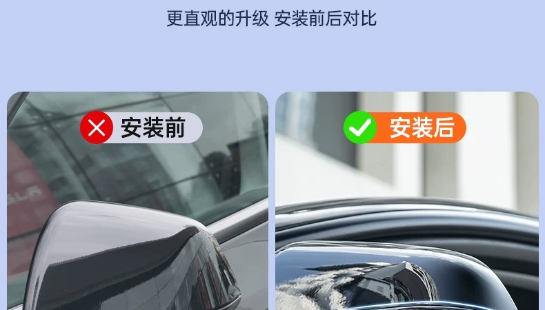 Suitable for Tesla Model Y/YL/3 new version rearview mirror anti-collision strip anti-scratch protective sticker car accessories