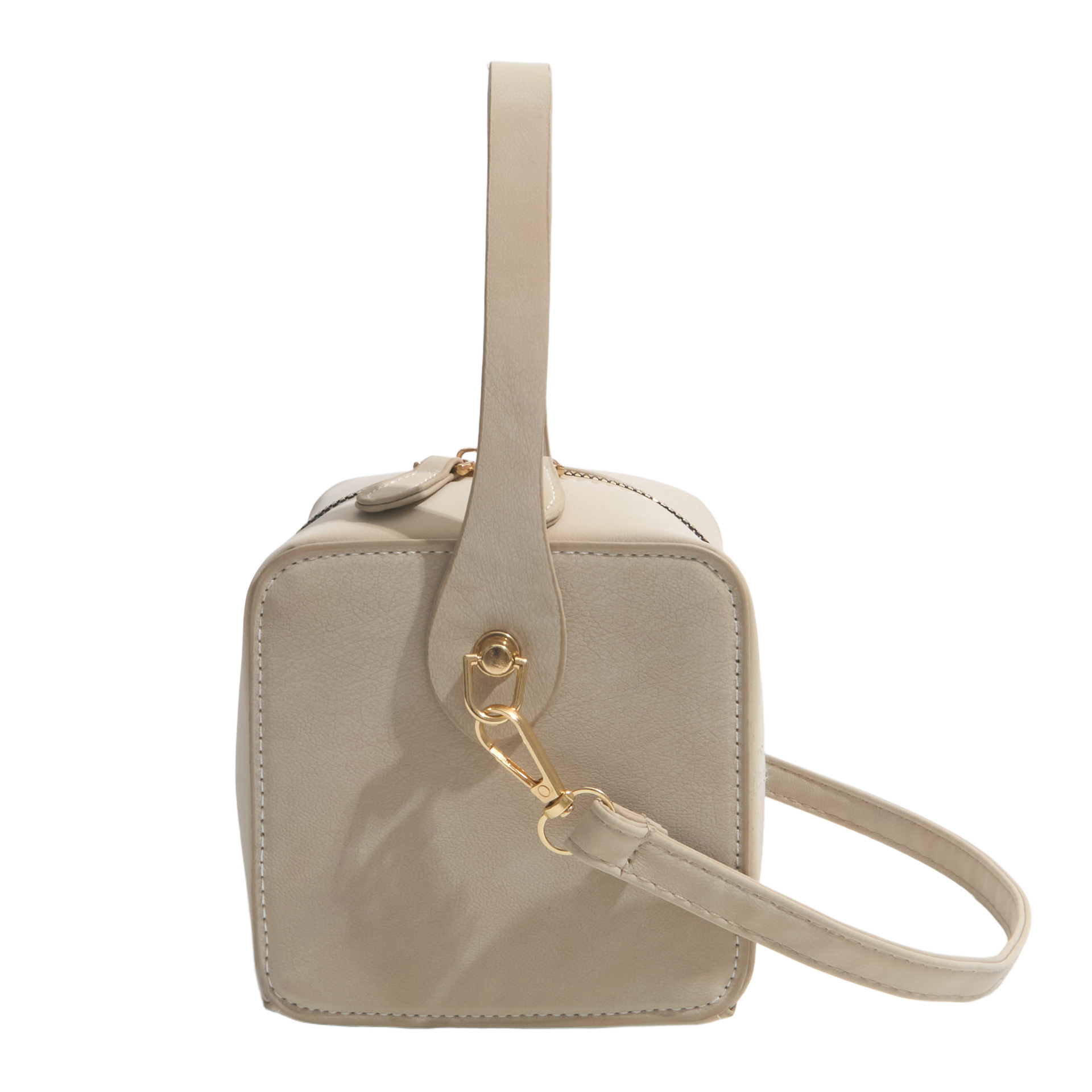 Nicho de textura caja de mano bolso mujer 2026 nuevo bolso de moda bolso de color sólido bolso de maquillaje bolso de lápiz labial