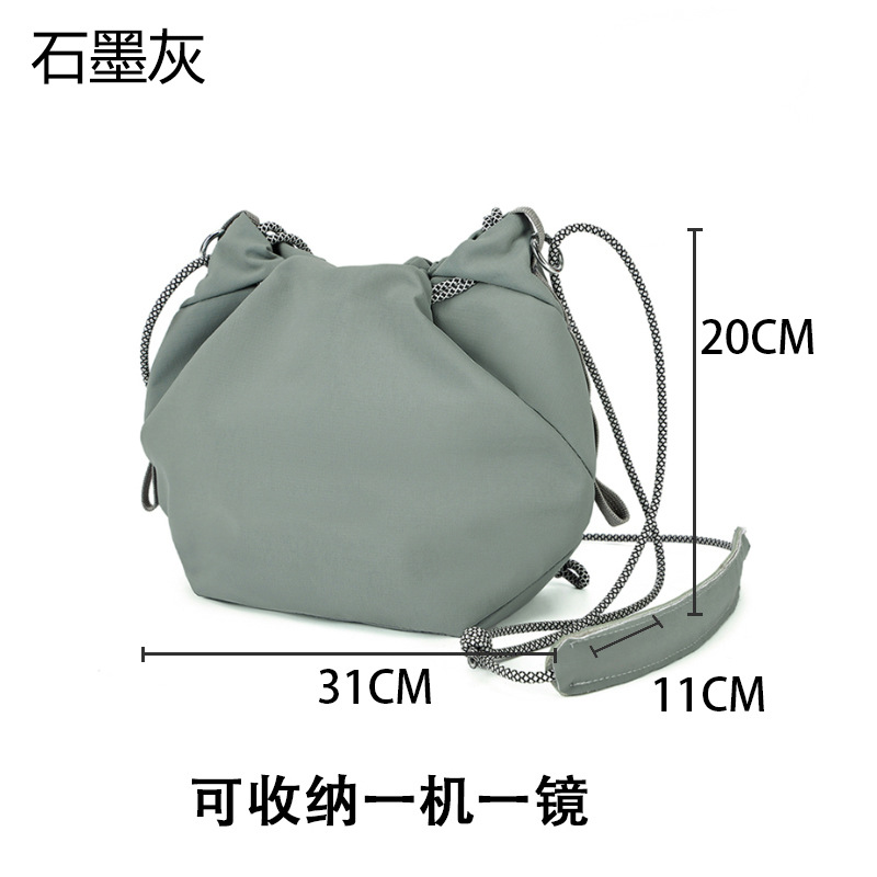 マイクロシングルカメラバッグ一眼レフ収納バッグインナーバッグ束口バッグ大容量シングルショルダーバッグレンズ斜めがけショルダーバッグ軽い