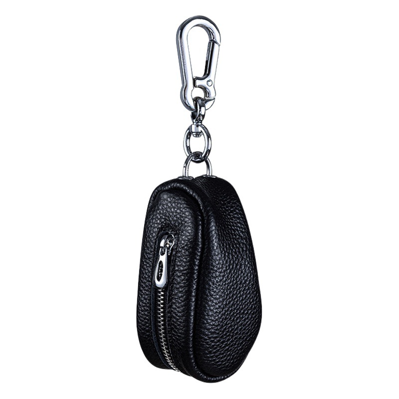 New first layer cowhide key case large capacity genuine leather multifunctional car key case door key case unisex buckle