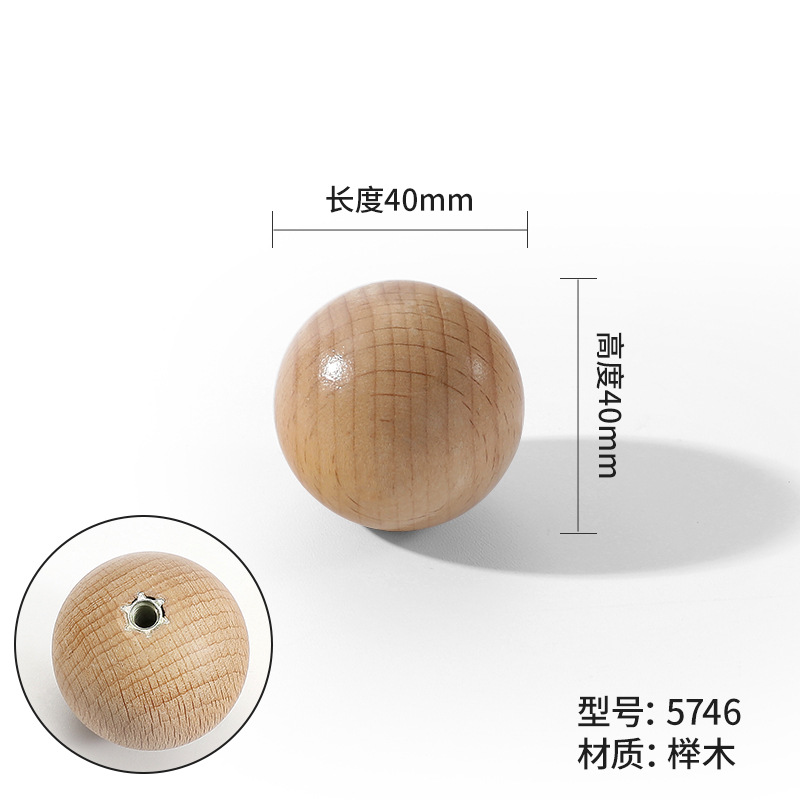 Tirador de madera estilo vintage para muebles