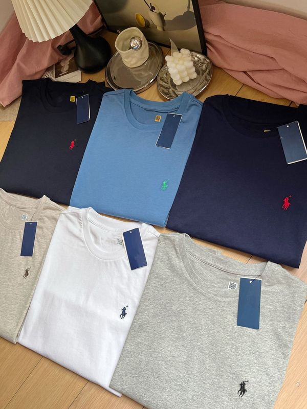 オリジナルの外国貿易は高品質の純綿の馬の刺繍の男性の半袖のtシャツのカジュアルな百合の上着の男性をスキャンすることができます。|undefined