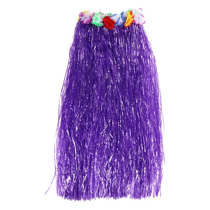 Fábrica al por mayor de hierba hawaiana falda cintura elástica niños adultos rendimiento vestir falda de hierba guirnalda sujetador