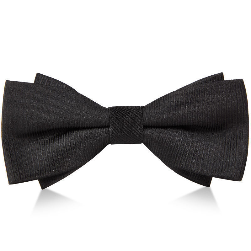 우아한 블랙 세로무늬 나비넥타이♢