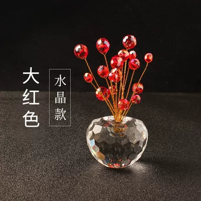 Car ornaments jewelry Crystal Apple lucky - lucky-fruit-crystal-red