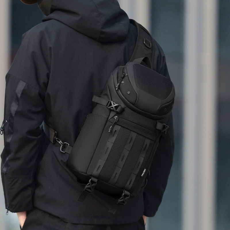 New Tactical Chest Bag for Men, Large-Capacity Shoulder Bag, Waterproof Sports Backpack, Outdoor High-End Men's Bag