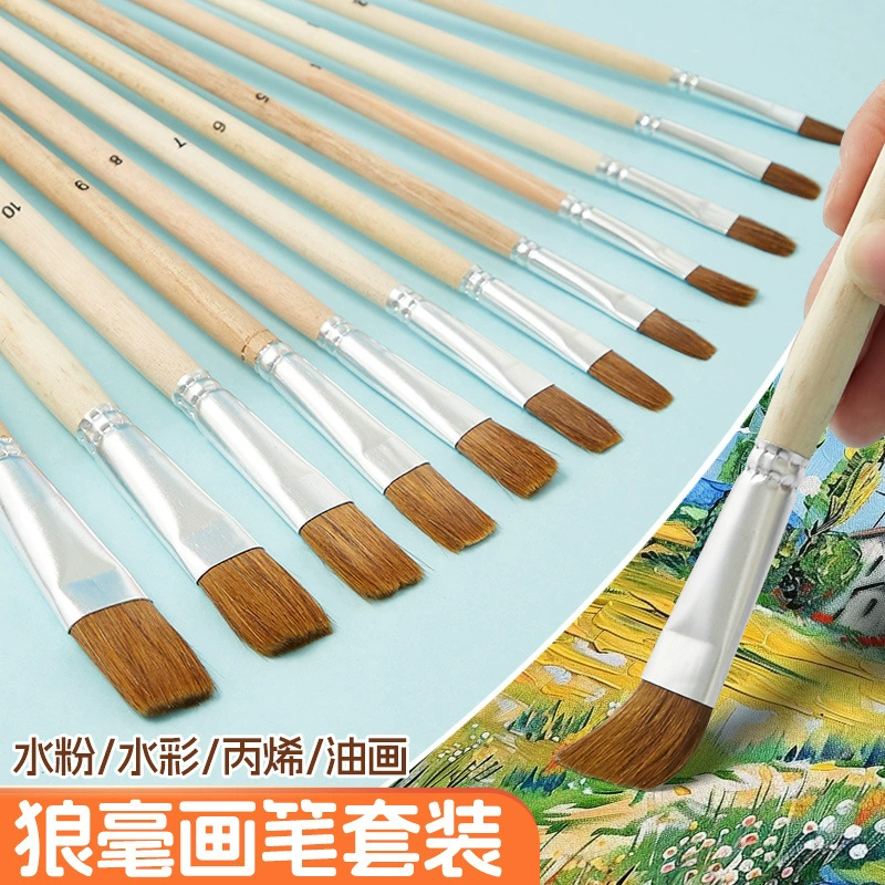 Фабрика оптом бревна полюса волка плоская головка масляная ручка акриловая ручка Один гуашь длинный стержень 12 наборов водяного мела