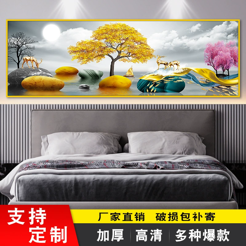 Прикроватная картина для спальни, самоклеящаяся наклейка на стену, отель, гостиная, фон, украшение на стену, картина, бумажные обои