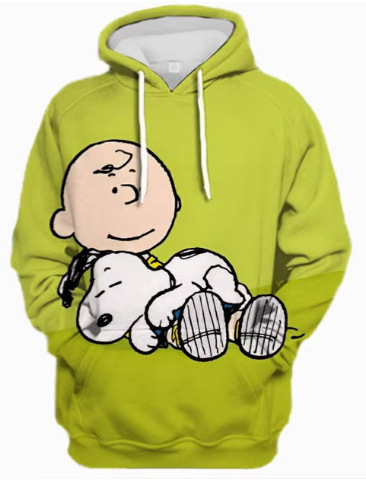 Oversized Snoopy hoodie, unisex anime-style pullover, casual streetwear sweatshirt, couple's outfit, spring and autumn fashion Oversized Snoopy hoodie, unisex anime-style pullover, casual streetwear sweatshirt, couple's outfit, spring and autumn fashion